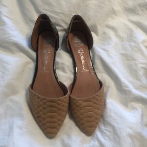 Jefferey Campbell snake skin flats
